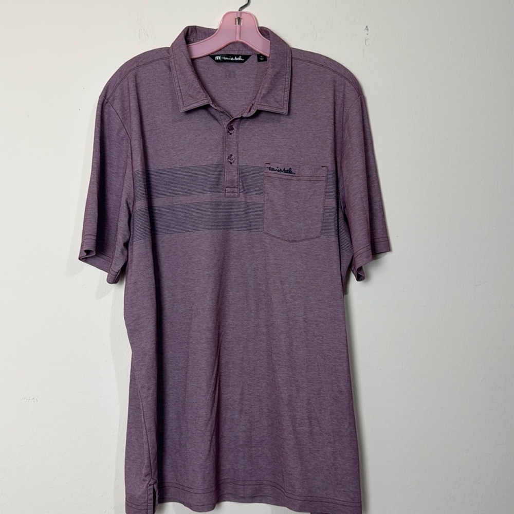 Travis Mathew Men’s Size XL Purple Golf Polo Shirt Short Sleeve
